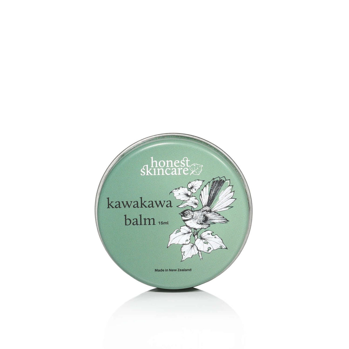 Kawakawa balm from Honest Skincare in a 15ml tin, designed to soothe and nourish sensitive skin.