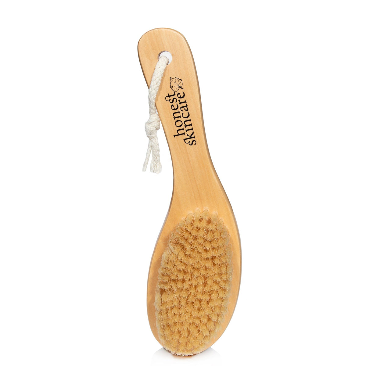 natural bristle dry brush for exfoliating and castor oil rituals