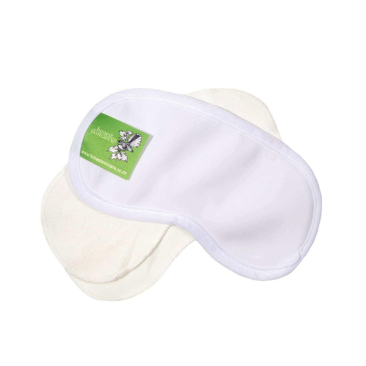 Castor Oil Eye Treatment Wrap with two cotton pads for soothing eye care and comfort.
